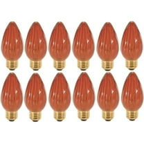 SATCO S3370 40 W 120 V F15 Flame Incandescent; Amber; E26 Base; Dimmable (12 Light Bulbs)