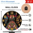thumbnail image 3 of Retro Pinball Clock Wall Art Decor 10-Inch Silent Wooden Wall Clock, Battery Operated (AA Batteries Not Included), Artistic Home Decor, 3 of 7