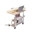 thumbnail image 3 of Small Standing Desk, Portable Rolling Laptop Desk With Storage Shelves, Adjustable Height Mobile Stand Up Desk With Wheels For Home Office Living Room, 3 of 9
