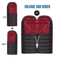 thumbnail image 5 of Winter Flannel Sleeping Bag for Adults — XXL, 4-Season, Black Right-Zip, Includes Pillow and Compression Sack, 5 of 7