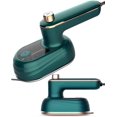 thumbnail image 1 of Mini máquina de planchar de mano que puede girar 180 grados, plancha de viaje para ropa, plancha de ropa portátil pequeña de calentamiento rápido (verde - UE), 1 of 5