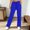 Blue, variant on LIZUOJUN Wide Leg Sweatpants for Women High Waisted Baggy Casual Drawstring Lounge Pants with Pockets for Fall Winter L