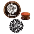 thumbnail image 1 of Printtoo Round Wooden Rubber Stamp Floral Mandala Pattern Scrap-booking Craft Textile Stamps-3 Inch, 1 of 2