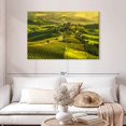 thumbnail image 2 of Elephant Stock Sunny Langhe Vineyards Wall Art - Horizontal Canvas Wall Art - Living Room Wall Decor - Nature Canvas - Yellow And Green Decor - 45" x 30", 2 of 4