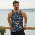 thumbnail image 6 of KLL Funny Steam Train Print Men's Muscle Gym Workout Stringer Tank Tops Bodybuilding Fitness T-Shirts Tank Tops Men-Medium, 6 of 7