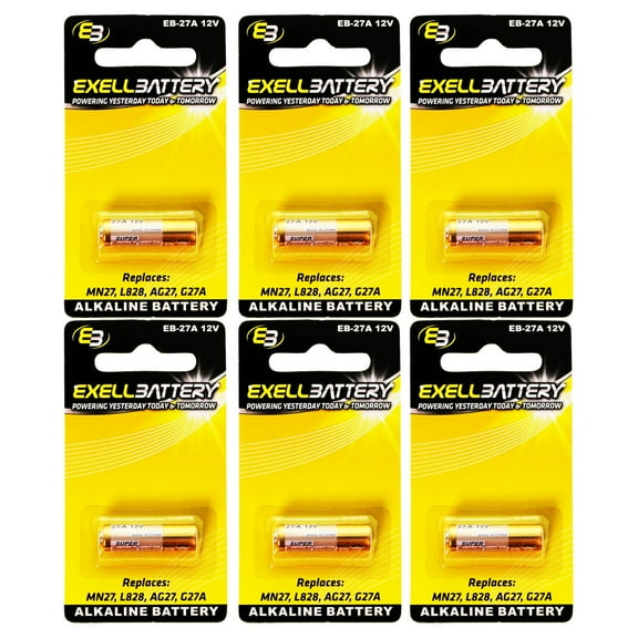 6x Alkaline 12V Battery Compatible with MN27 L828 Fits Chamberlain 750 753 756