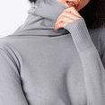 thumbnail image 4 of Turtleneck Sweater for Women Fashion Solid Color Casual Knitted Cotton Long Sleeve Warm Wool Tunic Tops Slim Pullover Basic Tops Jumpers Blouse, 4 of 4