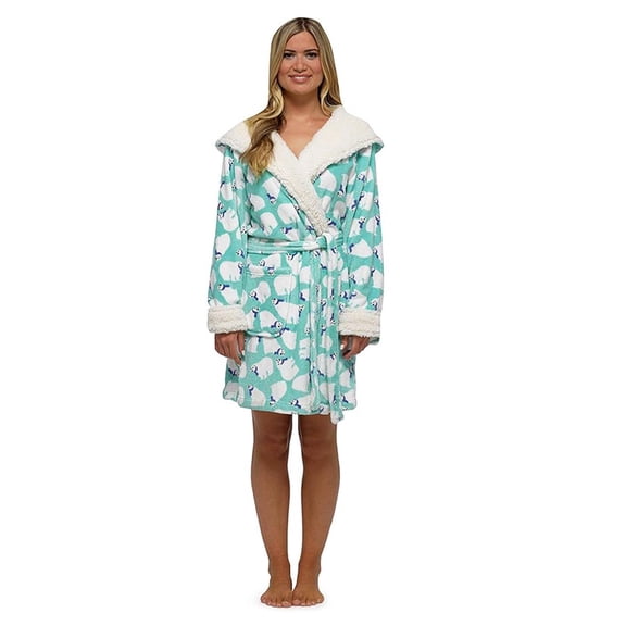 Keanu Womens Polar Bear Fleece Bathrobe