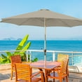 thumbnail image 5 of DAMAI 6.5ft/7.5ft/8ft/9ft/10ft Universal Patio Umbrella Replacement Canopy, 6 Ribs 8 Ribs Outdoor Market Table Patio Umbrella Canopy Cover Replacement UV Protective Cloth(Cement Ash,10FT(8-Ribs)), 5 of 5