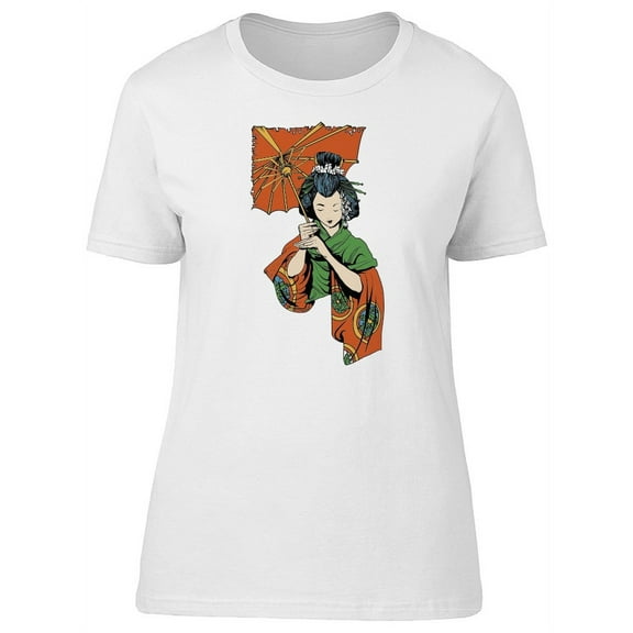 Geisha With Umbrella T-Shirt Women -Image by Shutterstock, Female Small