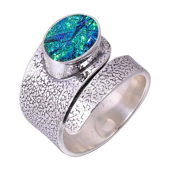 Triplet Opal 925 Sterling Silver Ring, 10X8 mm Oval Gemstone Ring, Cyan Ring, Christmas Gift, Unique Jewelry Ring, Adjustable Ring V2344R2134148