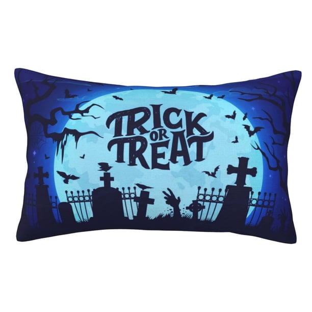 Balery Halloween Trick Or Treat Funda de Cojín Estampada, Regalos para Mujeres, Regalos de Amor para Ella, Regalos para Novia o Esposa, Funda de Almohada-20"x30"