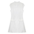 thumbnail image 3 of vastwit Womens Mock Neck Cap Sleeve Wedding Evening Party Dress Summer Casual A-Line Mini Dresses White S, 3 of 7