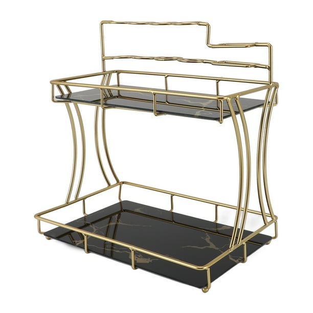 Estante Organizador De Mostrador Impermeable De Doble Capa Con Soporte Para Cepillo De Dientes Eléctricos, Estante De Almacenamiento Para Baño Multiusos