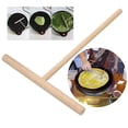 thumbnail image 1 of Wooden Rake Round Batter Pancake Crepe Spreader Kitchen Tool Kit Diy, 1 of 4
