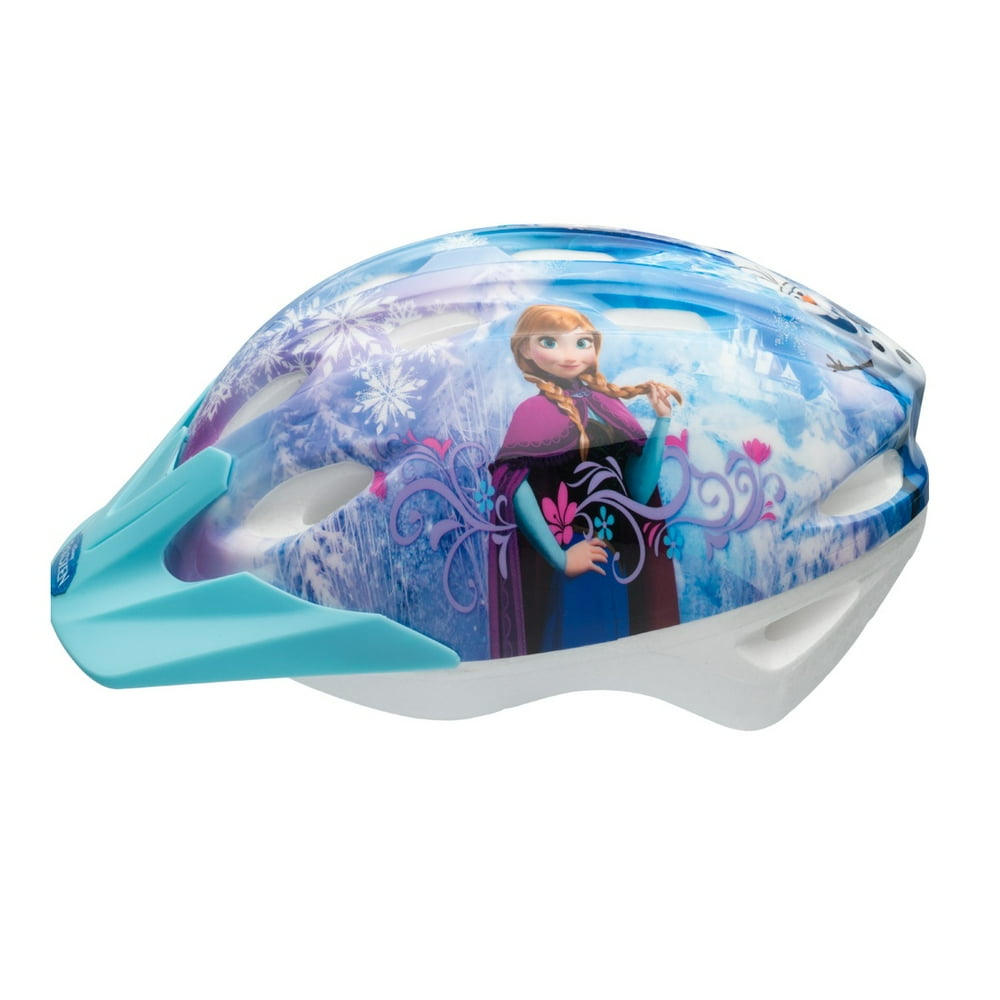 frozen bike and helmet