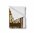 thumbnail image 2 of Tiki Bar Soft Flannel Fleece Throw Blanket, Aged Old Frame Sign of Inspirational Words Leisure Travel Print, Cozy Plush for Indoor and Outdoor Use, 50" x 60", Multicolor, by Ambesonne, 2 of 6