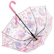 1pc New Colorful Princess Umbrella With Bag Edge Cute Transparent Plastic Printed Unicorn Umbrella