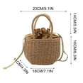 thumbnail image 4 of Skegnu Up to 65% off Easter Clearance Gifts Decorations Women Straw Bags Woven Bag Summer Beach Rattan Shoulder Bag Bag Handbag Gear Savings, 4 of 7
