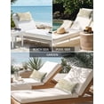 thumbnail image 6 of Pack of 2 Outdoor Lumbar Pillow Covers 12x20 Inch, Tropical Palm Tree Waterproof Throw Pillow Covers Set, Beige White Plants Coastal Leaf Beach Decorative Cushion Cases for Patio Porch Car, 6 of 7