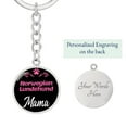 thumbnail image 2 of Dog Mom Keyring Norwegian Lundehund Mama Circle Keychain Stainless Steel or 18k Gold, 2 of 12