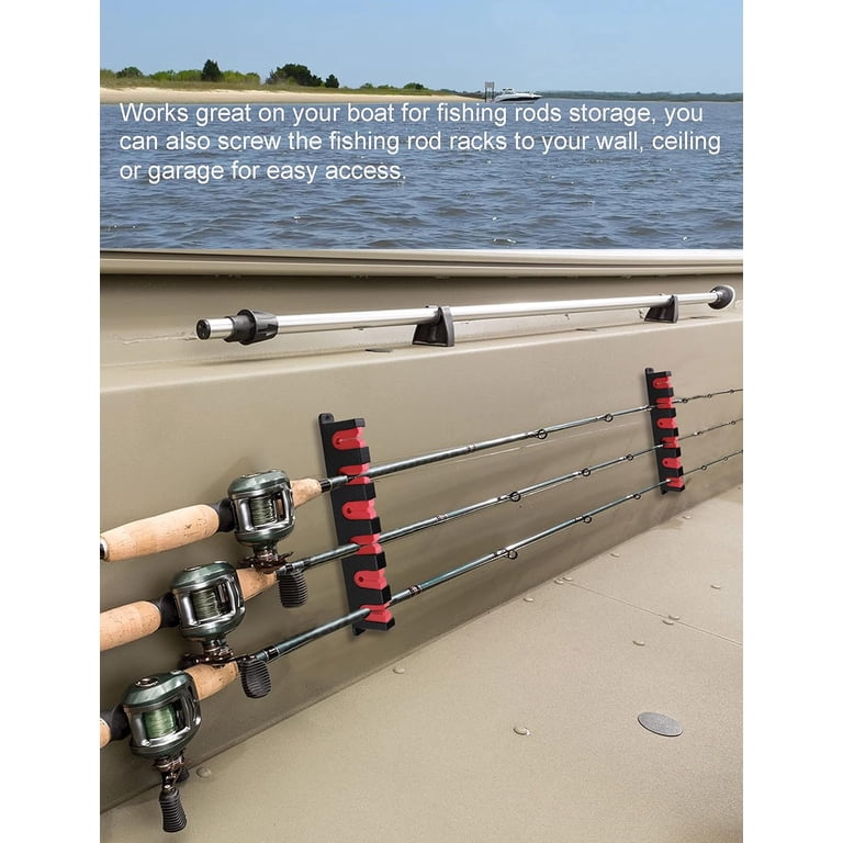 Fishing Rod Rack Holders Wall-mounted Fish Pole Holder for Garage & Boat 6- Rod Storage Racks (Horizontal Black, 1 Pair) - Walmart.com Fishing Rod Rack Holders Wall-mounted Fish Pole Holder for Garage & Boat 6- Rod Storage Racks (Horizontal Black, 1 Pair) - Walmart.com