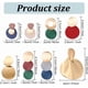 thumbnail image 2 of 8 pares de pendientes geométricos dorados grandes - Pendientes redondos y colgantes llamativos para mujer, 2 of 7