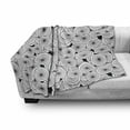 thumbnail image 3 of Geometric Soft Flannel Fleece Blanket, Hand-Drawn Sketch Style Multiple Overlapping Spirals Retro Illustration, Cozy Plush for Indoor and Outdoor Use, 60" x 80", Black White and Grey, by Ambesonne, 3 of 6