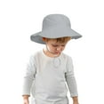 thumbnail image 3 of LRen Little Girl Tea Party Hats Adjustable Kids Sun Hat for Outdoor Beach Play Fisherman Cap with Wide Brim Grey, 3 of 5