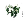 thumbnail image 3 of Fiaya Women Artificial Azalea Flowers White UV Resistant Faux Shrubs Plants Fake Flowers for Porch Garden Wedding Decor 13.8in, 3 of 6