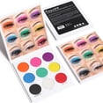thumbnail image 3 of Paleta de sombras de ojos HUOGUO 9 colores con purpurina metalizada mate, 3 of 5