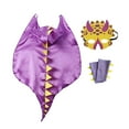 thumbnail image 4 of Disfraz de Dinosaurio Fantasía Perfecl Capa Violeta con Sombrero y Máscara, 4 of 7