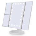 thumbnail image 1 of Makeup mirror with light folding 2X3X magnification makeup mirror comb makeup mirror light-up luminous makeup mirror, 1 of 4
