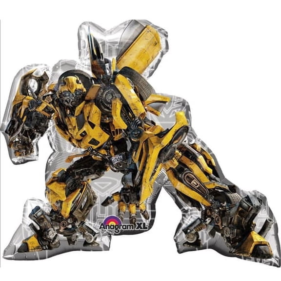 34 Transformers BUMBLE BEE Shape Balloon  Large Foil Mylar Balloon  Party Supplies Decorations Foil Mylar Balloon