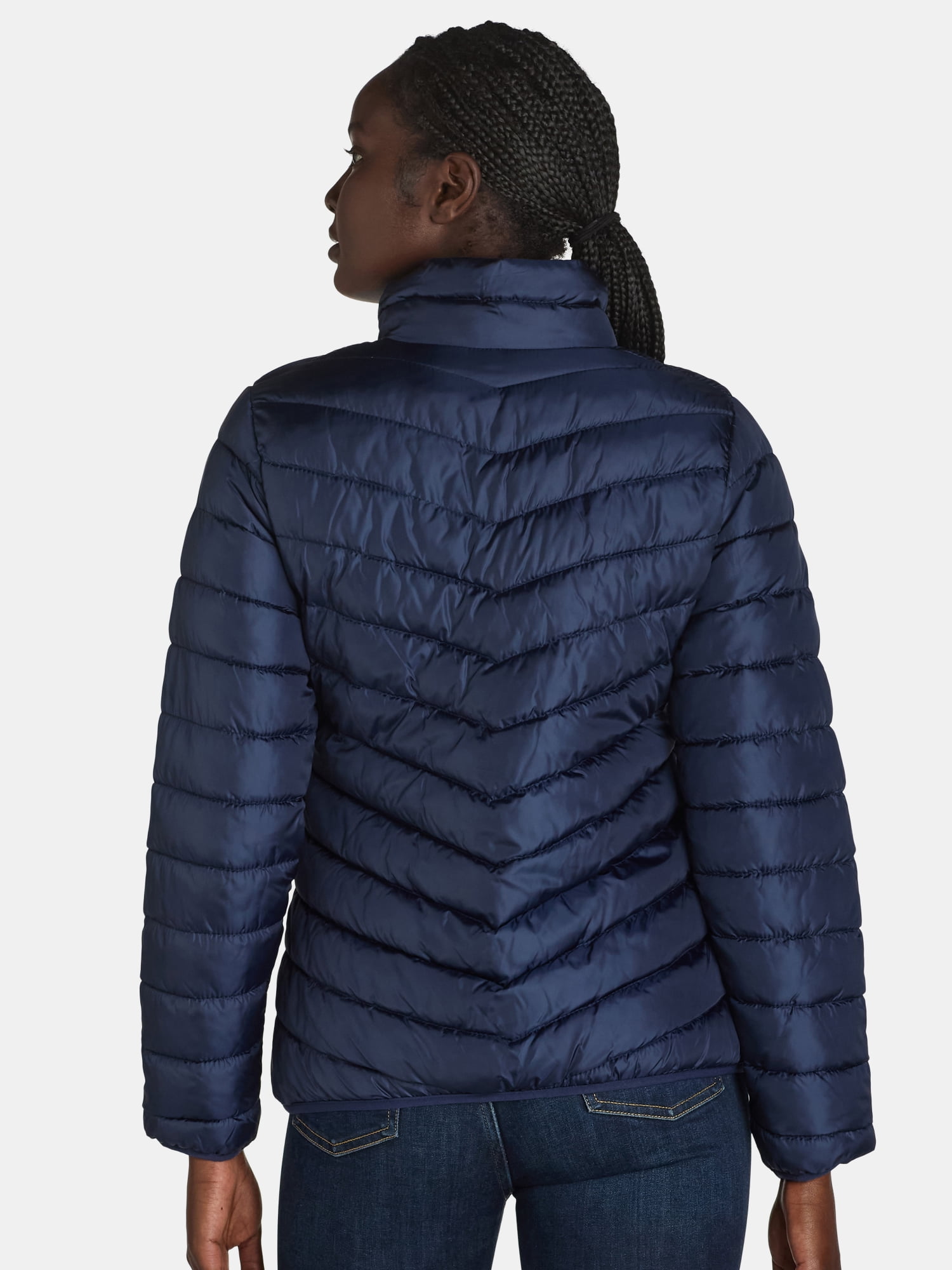Big Chill Women's and Women’s Plus Packable Puffer Jacket, Midweight, Sizes S-3X