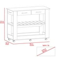 thumbnail image 3 of Kitchen Island with Two Open Shelves - Perfect for Pots and Pans Storage, 3 of 3