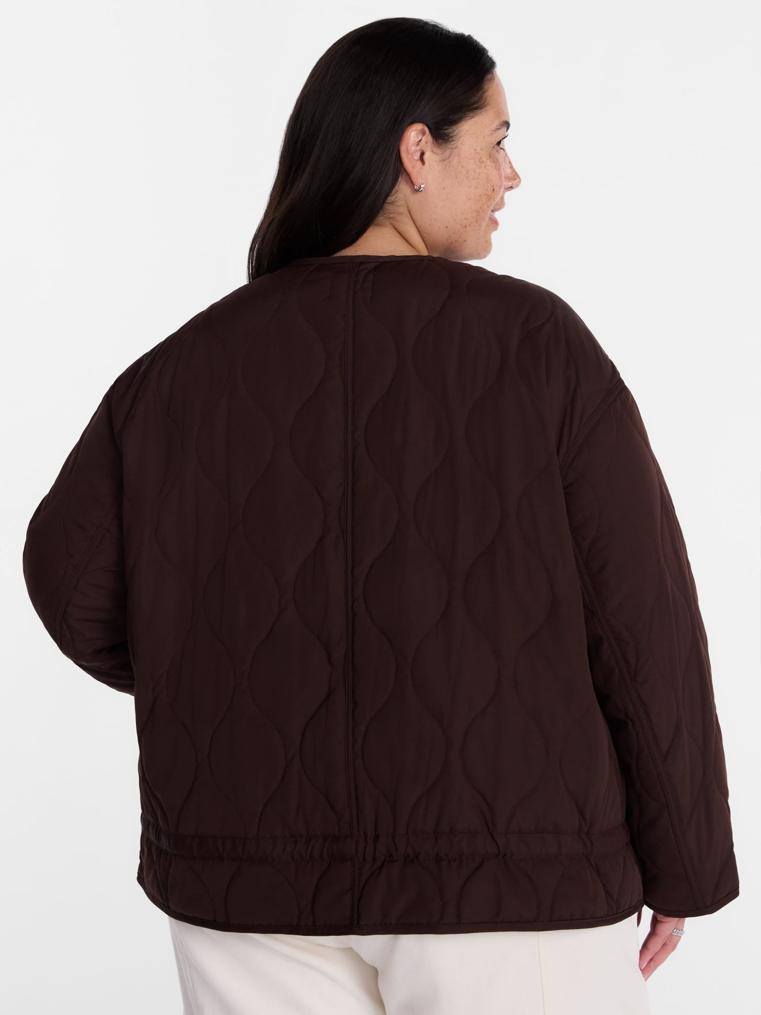 Terra & Sky Women’s Plus Lightweight Quilted Jacket, Sizes 0X-5X
