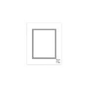 PA Framing Mat Double 16"x 20"/11"x 14" Black Core White/White