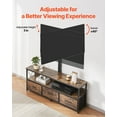 thumbnail image 6 of 52" Entertainment Center with TV Mount for 75" TVs, Adjustable Height, 3 Drawers, Power Outlet & LED Lights - Brown, 6 of 10