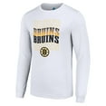 thumbnail image 2 of Men's Starter White Boston Bruins Four Team Name Logo Long Sleeve Graphic T-Shirt, 2 of 3