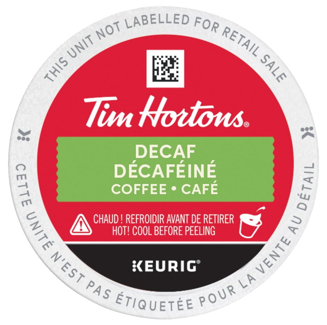Tim Hortons Medium Roast Decaffeinated Coffee, Keurig K-Cup 12ct Pod
