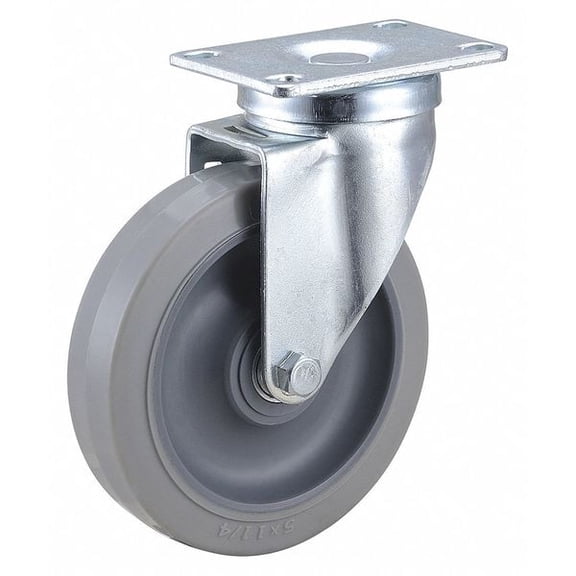 Manufacturer Varies Plate Caster,Swivel,Rubber,6 3/16"H 400K44