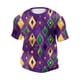 thumbnail image 4 of Ceisia Men's Loose Fit Mardi Gras Print T-shirt Short Sleeve Round Neck Festival Casual Daily Summer Tee Tops Purple M Gifts, 4 of 8