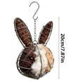 thumbnail image 5 of 1 Pcs Hummingbird Nesting Material, Bird Nesting Material Holder, Refillable Bird Nesting Station, Handmade Fiber Bird Nesting Heart for Home Garden Yard (Bunny Shaped, 7.9 inch), 5 of 8