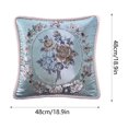 thumbnail image 3 of TERGAYEE Pillow Covers 17.7 Inches 45cm Wide Wide Pack Of European Emboss Flower Pillows Sofa Waist Cushions Car Bedrooms Home Backrests Pillowcases Home Supplies, 3 of 6