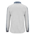 thumbnail image 6 of Aoiroe Womens Oversized Sweater Cozy Chunky Long Sleeve Mock Turtleneck V Neck Button Down Denim Polo Pullover Tunic Sweaters Gray M, 6 of 8
