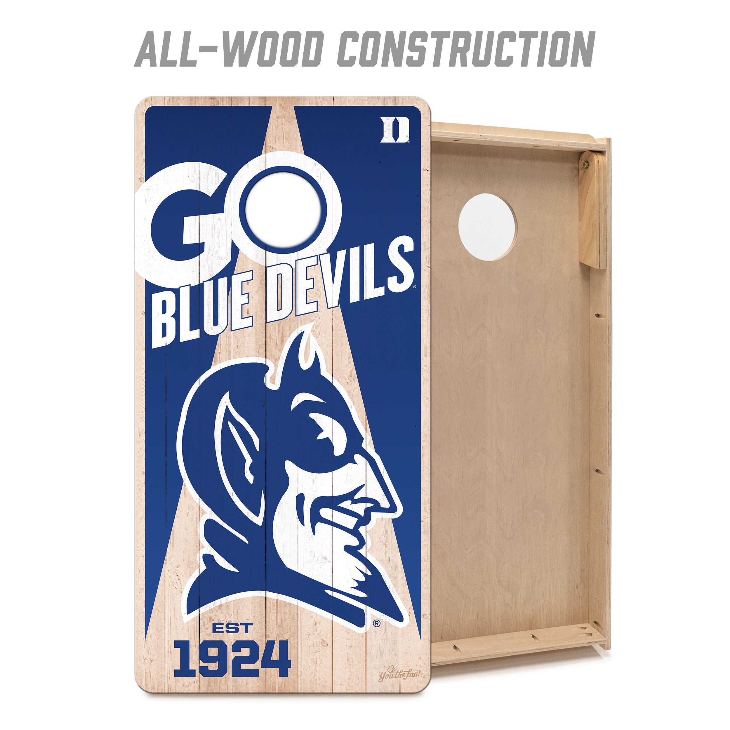 YouTheFan NCAA Duke Blue Devils 2' x 4' Cornhole Game