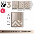 thumbnail image 4 of Modern Wooden Wall Sculptures - Set of 3 - Home Decor Accent - Large Wall Art for Living Room, Bedroom, Office - Easy Installation (Oak, Large - Mountain and Sun), 4 of 7