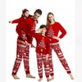 thumbnail image 3 of Pijamas estampados para el hogar, ropa navideña europea y americana, conjunto de manga larga con cuello redondo para padres e hijos, 2023, 3 of 4