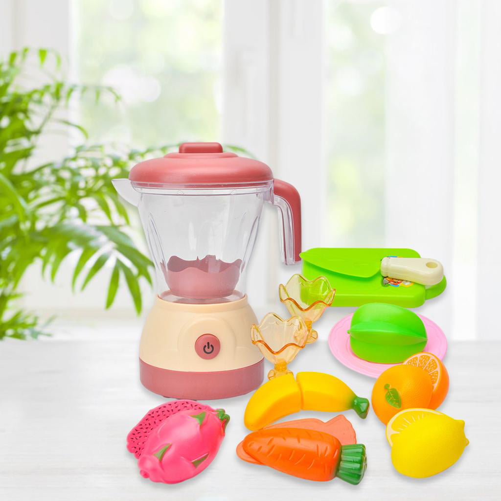 Fridja Montessori Wooden Toy Blender, Juicer and Smoothie Maker for Pretend  Play Kitchen Accessories Toy Mixer for Kids Includes Cup, Mixer and Fruit 